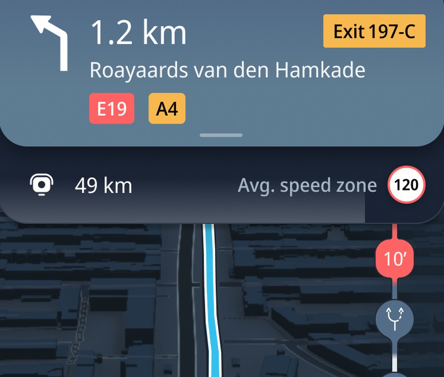 An average speed zone, and how far it runs